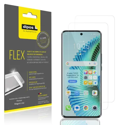 Image de 2x Film de protection d'écran pour Honor Magic6 Lite, recouvre 100% de l'écran, dipos Flex