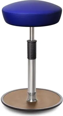 Produktbild von Sitz- Stehhocker Free Tall Hutsitz Boxmark Leder blau chrom /Natur.