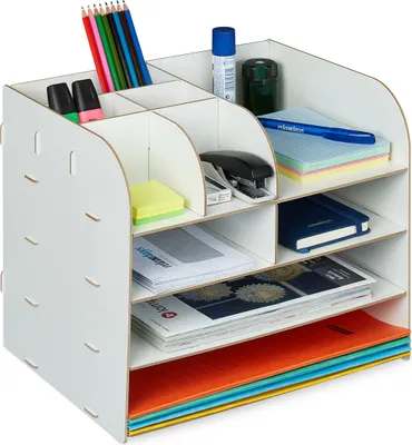 Produktbild von relaxdays Schreibtisch Organizer mit Ablagefächern