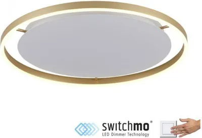 Obrázek produktu pro Stropní svítidlo LED, matná mosaz, stmívatelné, D 58,5 cm