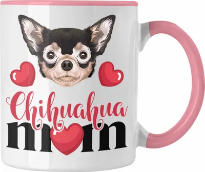 Produktbild von Trendation - Chihuahua Besitzer Mom Mama Tasse Geschenk Lustiger Spruch Geschenkidee Chihuahua Besitzerin (Rosa)