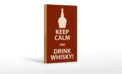 Produktbild von Holzschild Alkohol 12x18cm Keep Calm and Drink Whisky