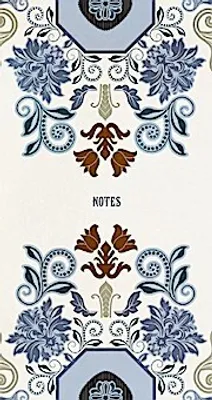 Produktbild von Der Zauber Indiens Schmales Notizheft - Motiv Blumenmosaik