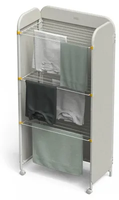 Immagine prodotto di Asciugatrice Eclipse™ a 3 livelli Ecru, per l'asciugatura del bucato, design compatto, zanzariera integrata, massimizza lo spazio, materiale robusto, facile da montare.