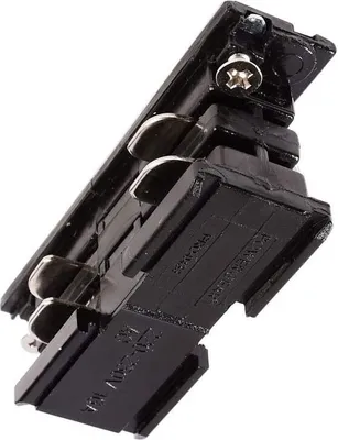 Produktbild von Zubehör für 3-Phasen-Schienensystem D LINE - elektrischer Verbinder, 220-240V AC/50-60Hz, Schwarz