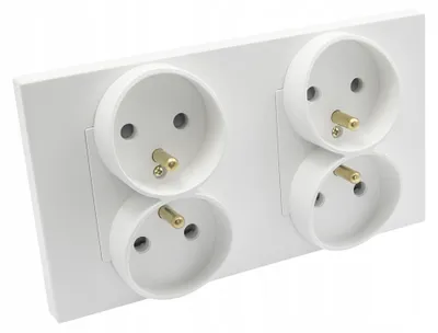 Image de B-line Prise Électrique Double Blanche Deluxe