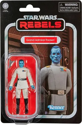 A Star Wars Rebels Grand Admiral Thrawn action figure in its original packaging.