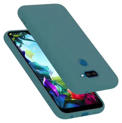 A teal phone case is shown on a white background, with a smartphone partially visible underneath.