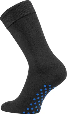 Produktbild von TippTexx 24 2 Paar Homesocks, schwarze ABS-Socken, Stopper-Socken, Anti-Rutsch-Socken, Größe 43-46