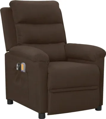 Produktbild von vidaXL Massagesessel Elektrisch Dunkelbraun Stoff