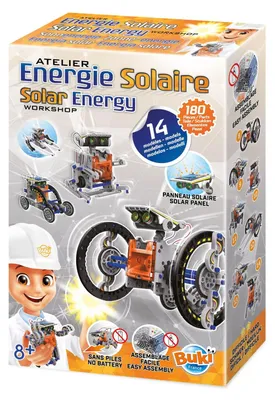 Produktbild von Solarroboter Bausatz Bausatzset Solar Roboter Bausatz - 14 in 1 - Ab 8 Jahren - Ohne Batterien - Mit Motor und Anleitung