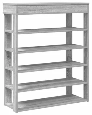 Zdjęcie produktu dla vidaXL Stojak na buty szary Sonoma 80x30x98 cm Materiał drewnopochodny