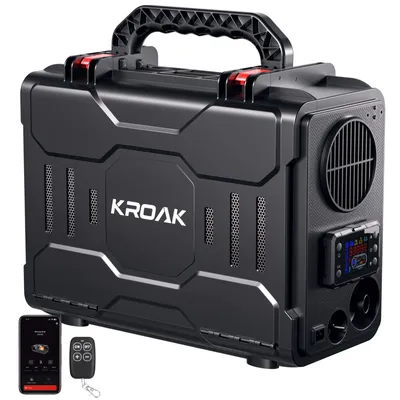 Produktbild von KROAK 12V Prenosný naftový parkovací ohrievač, 8KW Univerzálny naftový parkovací ohrievač s diaľkovým ovládaním a LCD displejom pre nákladné vozidlá, dodávky, obytné automobily
