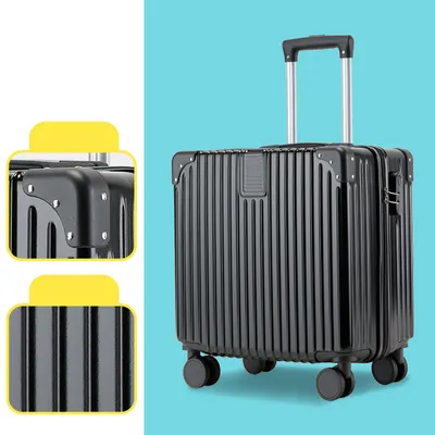 Imagen del producto de Maleta de cabina ligera y elegante de 18 pulgadas con ruedas, ideal para viajar, color