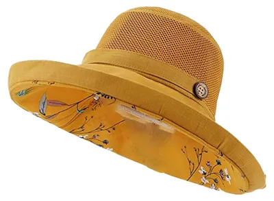 Produktbild von Damen-Sonnenhut aus Netzgewebe, Sommer, Strand, UV-Schutz (UPF), faltbar, breite Krempe