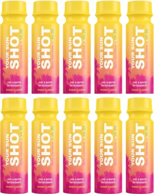 Image de Votre Sun Shot Mangue avec Vit. Boissons solaires D3 80 ml x 10 pièces