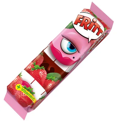 Productafbeelding van Fritt Aardbei-kauwgom, oplosbaar, 70 gram