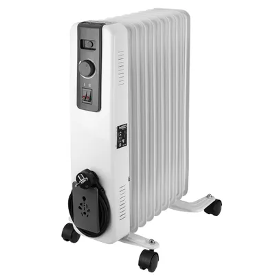 Obrázok produktu pre NEO TOOLS 2000W olejový radiátor - elektrický radiátor s 9 rebrami, 3 stupňami ohrevu, nastaviteľným termostatom, ochranou proti prehriatiu a kolieskami