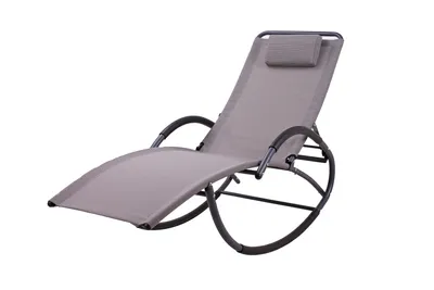 Produktbild von Garden Pleasure Schaukelliege SIROS, Anthrazit, Stahl/Kunststoffgewebe, 177x63x106 cm, Outdoor, mit Nackenkissen, verstellbarem Kopfteil, 120 kg Belastbarkeit