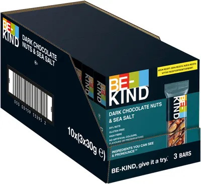 Produktbild von BE-KIND® Dark Chocolate Nuts & SeaSalt 3Pack 10x3x30g