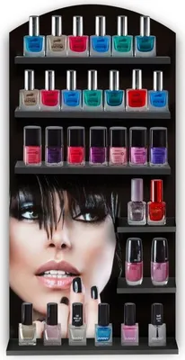 Produktbild von Nagellackregal Wandregal NAILBOARD Aufbewahrung Organizer Setzkasten versch. Modelle, Farbe:Motiv 600 x 285 x 70 mm