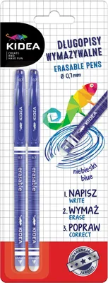 Image de Crayons effaçables Kidea 2 pièces sur un blister n° 2010
