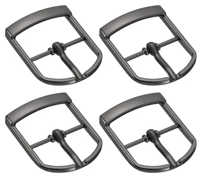 Metall-Rollschließen, 4 Stück, 25 mm, schwarz, für Lederhandwerk