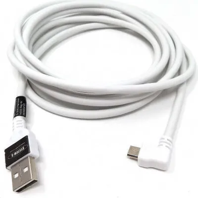 Produktbild von SYSTEM-S Micro USB Kabel 300 cm links gewinkelt