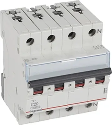 Produktbild von Legrand LS-Schalter, 10kA, C, 20A/3P+N, 4TE, 1 Stk.