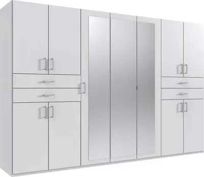 Produktbild von Kleiderschrank Taiga Drehtürenschrank mit Spiegel Ausführung wählbarWeiß