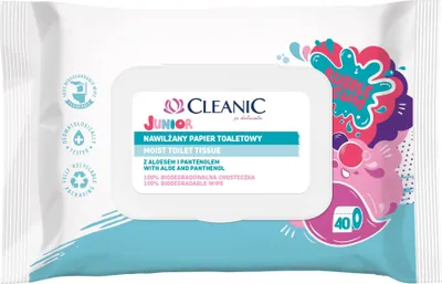 Obrázok produktu pre Cleanic Junior vlhčený toaletný papier Bubble Gum 1op.-40ks