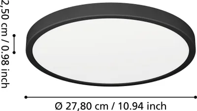 Obrázek produktu pro EGLO FUEVA 6, LED, 2000 lm, IP44, Černá