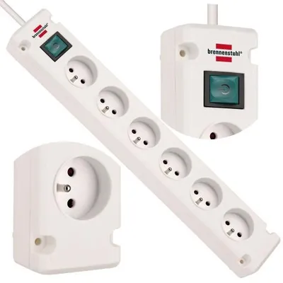 Immagine prodotto di brennenstuhl Premium-Line Comfort Switch Plus Presa a 6 vie con interruttore a pedale 56,0 cm nero (1951560103)