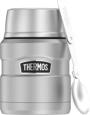 Produktbild von THERMOS STAINLESS KING FOOD JAR 0,47 l Trinkflasche – Vorteilsset mit Reinigungsbürste CLEAN FIX 30 cm