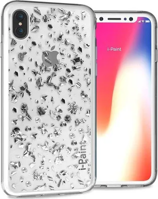 Immagine prodotto di custodia i-Paint Glitter - Argento - per iPhone X/Xs