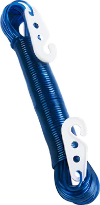 Produktbild von WÄSCHELEINE 20m rutschfest Ø1,5mm mit 2X Haken Stahleinlage Camping Wäsche Leine 54 (Blau)