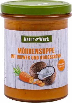 Produktbild von Naturwerk Möhren-Ingwer-Kokos-Suppe 385ml