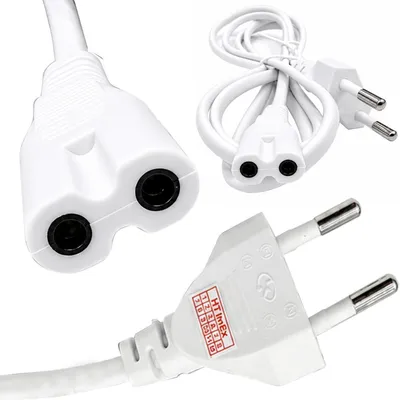 Produktbild von Weiß AC Stromkabel Netzkabel Euro 8 C7 Stecker für PHILIPS TAB 8505/10 Soundbar