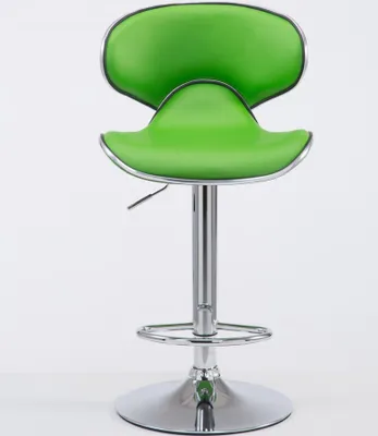 Produktbild von TPFLiving Barhocker Las Palmas Gestell Metall in Chromoptik Kunstleder Grün