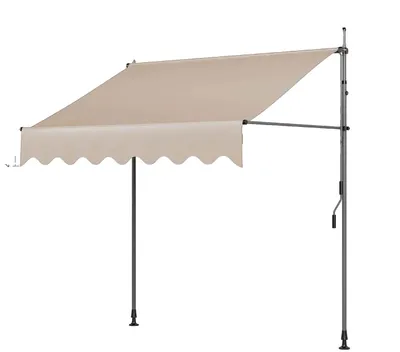 Productafbeelding van Markies, handmatig uitschuifbaar, UV-bestendig, kleur: kaki, afmetingen: 300x120 cm