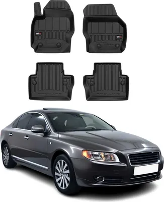 Immagine prodotto di 2007-2016 Volvo S80 XC70 V70 Tappetini TPE Nero 4 pezzi