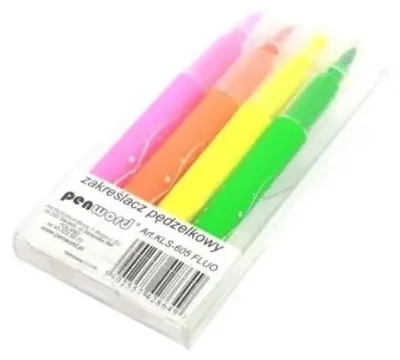 Obrázok produktu pre Zvýrazňovač s štetcom, fluorescenčný, 4 farby – Penword