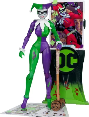 Produktbild von McFarlane Toys - DC Multiverse Actionfigur Harley Quinn (DC Classic) Jokerized (Gold Label) 18 cm