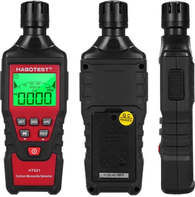 Obrázok produktu pre HABOTEST HT621 Prenosný detektor oxidu uhoľnatého CO so zvukovým a vizuálnym alarmom 0-5000PPM CO Alarm Podsvietený LCD displej pre domácnosť Auto Camping Travel