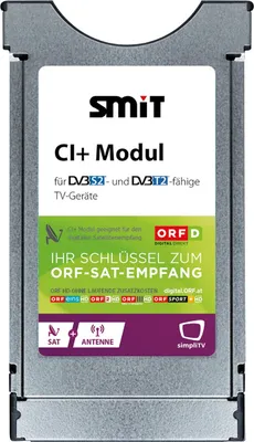 A CI+ module for TV devices, designed for ORF SAT reception.
