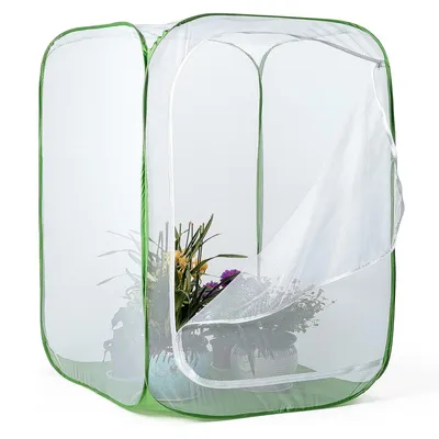 Produktbild von Outdoor-Netzpflanzenabdeckung, schützt Obst, Gemüse, Blumen und Kräuter vor Insekten und Vögeln, Pop-up-Gehäuse, Maße 60 × 60 × 90 cm