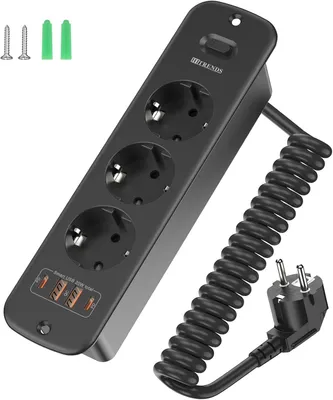 Obrázok produktu pre Zapustená zásuvka s 3 zásuvkami - Integrovaná zásuvka s 2 USB portami - Integrované pripojenie s viacerými zásuvkami