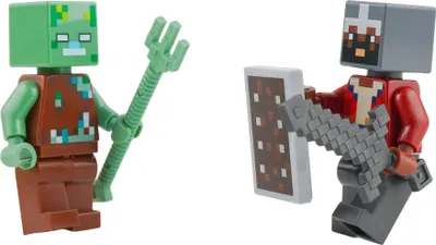 Immagine prodotto di LEGO® Minecraft Mini Set Eroe coraggioso contro uomo annegato! - NUOVO! Quantità 1x