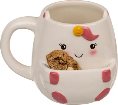 Produktbild von Einhorn Kaffeebecher mit Keksfach