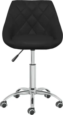 Produktbild von vidaXL Esszimmerstuhl Drehbar Schwarz Kunstleder